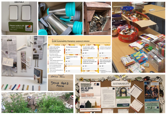 Collage of images of activities run by Green Impact teams